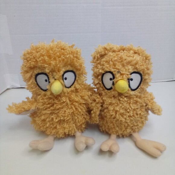 Fiesta Mr Frizzle Plush Chicken NO GLASSES 7.5" Lot of 2 - Picture 2 of 13